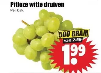 Pitloze witte druiven
