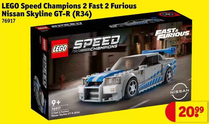 Lego - Speed Champions 2 Fast 2 Furious Nissan Skyline GT-R (R34) 76917