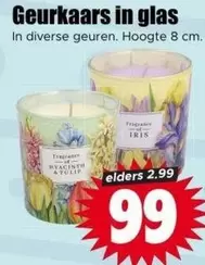 iris - Geurkaars in glas