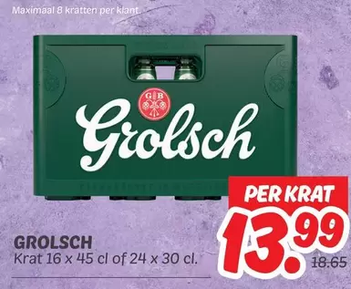 Grolsch - Krat 16 x 45 cl of 24 x 30 cl