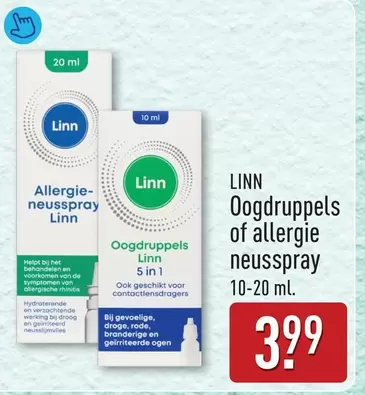 De - Oogdruppels of allergie neusspray