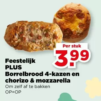 Borrelbrood 4-kazen en chorizo & mozzarella