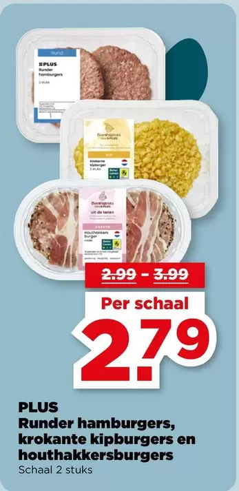 De - Runder hamburgers, krokante kipburgers en houthakkersburgers