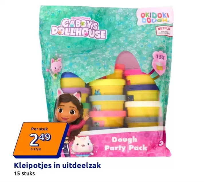 Kleipotjes in uitdeelzak