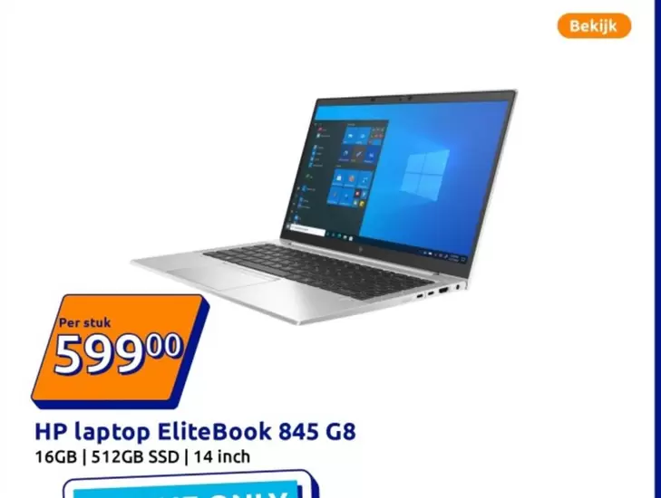 HP - laptop EliteBook 845 G8 16GB | 512GB SSD | 14 inch