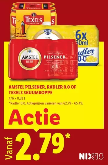 Texels - AMSTEL PILSNER, RADLER 0.0