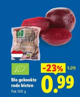 Bio -  gekookte rode bieten