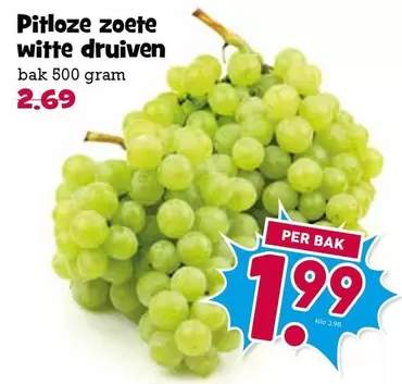 Pitloze zoete witte druiven