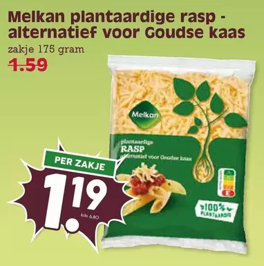 Plantaardige rasp - alternatief voor Goudse kaas