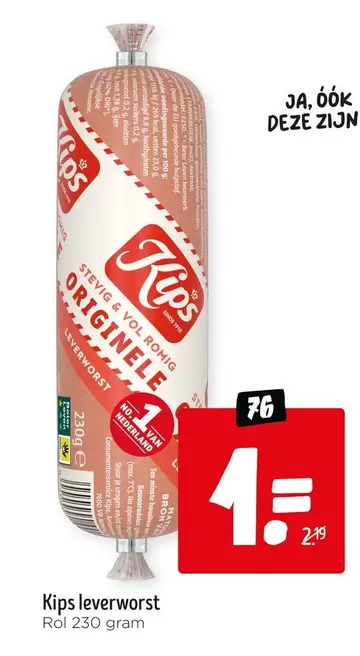 Kips - leverworst Rol