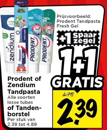 Prodont of Zendium Tandpasta