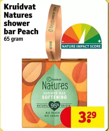 Natural - Natures shower bar Peach