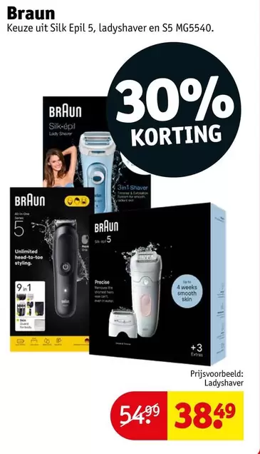 Braun - Silk Epil 5, ladyshaver en S5 MG5540
