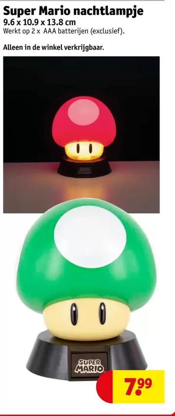Op - Super Mario nachtlampje