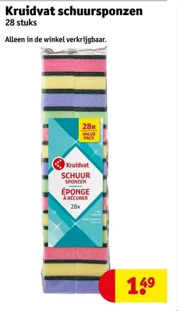 De - Kruidvat schuursponzen