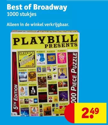 Best - PLAYBILL PRESENTS 5th EDITION 1000 PIECE PUZZLE