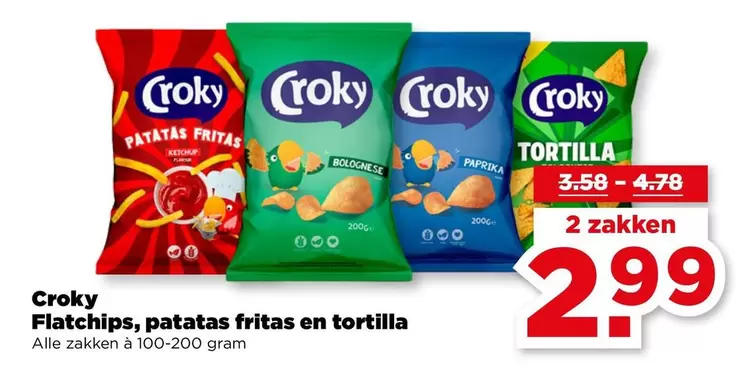 Flatchips, patatas fritas en tortilla
