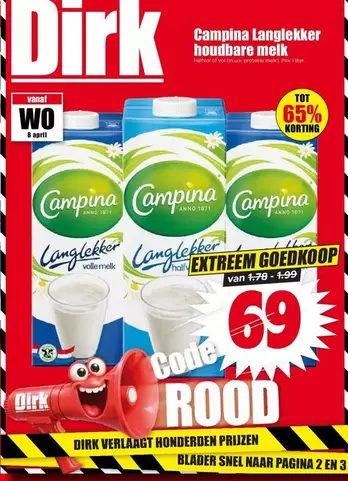 Campina Langlekker houdbare melk