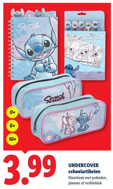 School supplies with Stitch