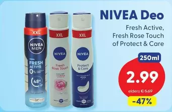 Nivea - NIVEA Deo Fresh Active, Fresh Rose Touch of Protect & Care