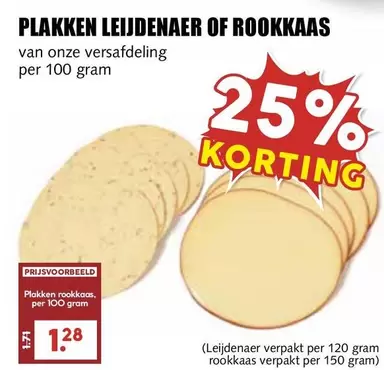 Plakken Leidenaer of Rookkaas