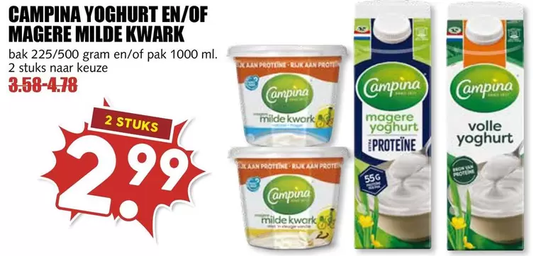 YOGHURT EN/OF MAGERE MILDE KWAK