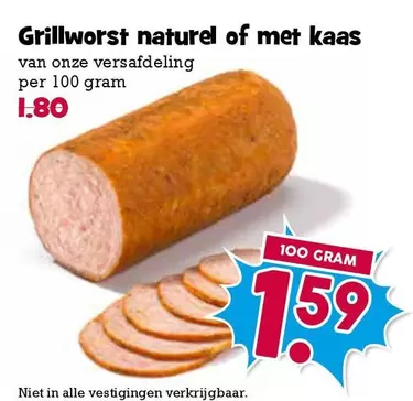 Grillworst naturel of met kaas