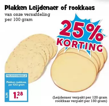 Plakken Leijdenaer of rookkaas