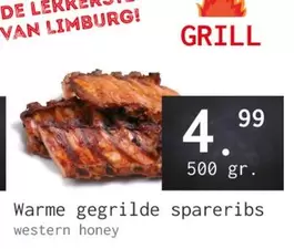 De - Warme gegrilde spareribs