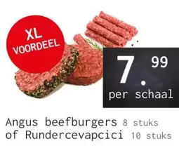 Angus beefburgers or Rundercevapcici