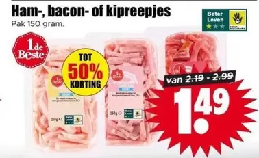 Ham-, bacon- of kipreepjes