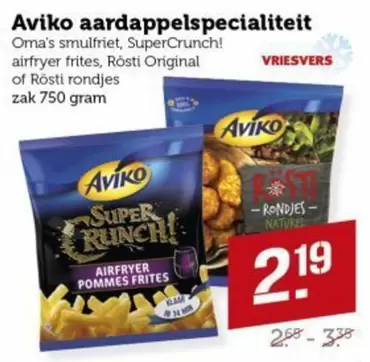 Aardappelspecialiteit Oma's smulfriet, SuperCrunch! airfryer frites, Rösti Original of Rösti rondjes