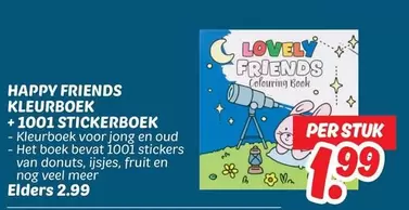 Happy - HAPPY FRIENDS KLEURBOEK + 1001 STICKERBOEK
