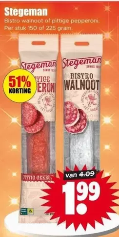 Bistro walnoot of pittige pepperoni