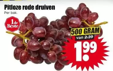 Pitloze rode druiven