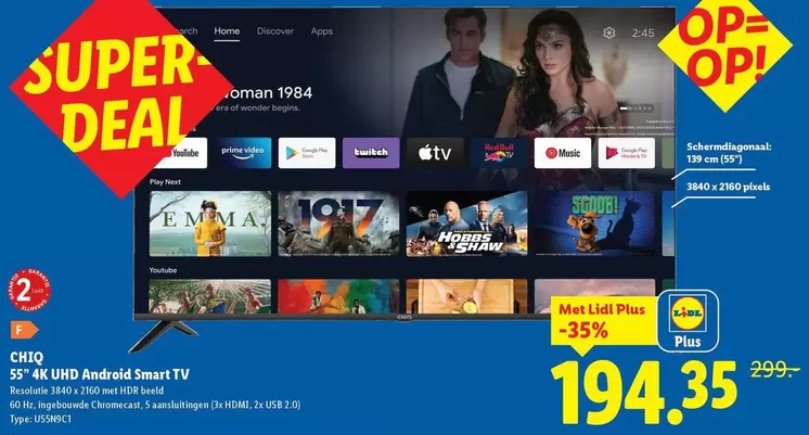 Play - 55" 4K UHD Android Smart TV