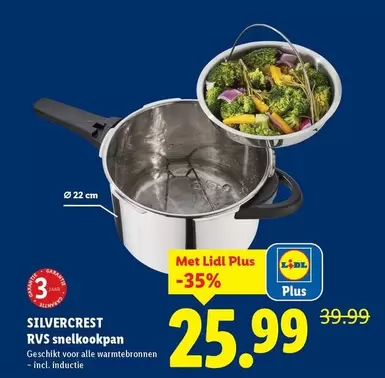 SILVERCREST RVS snelkookpan