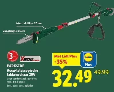 max - Accu-telescopische takkenschaar 20V