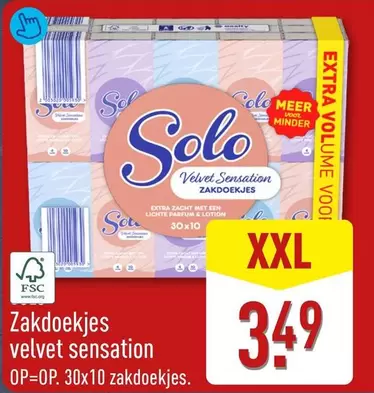 Velvet - Zakdoekjes velvet sensation