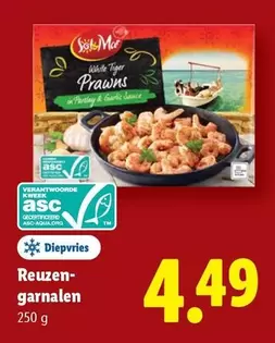 White -  Tiger Prawns in Parsley & Garlic Sauce