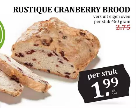 RUSTIQUE CRANBERRY BROOD