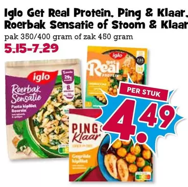 Real - Get  Protein, Roerbak Sensatie of Stoom & Klaar