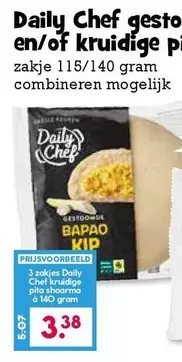 Chef - Daily  gestoomde kip/kruidige pita shoarma