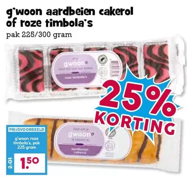 aardbeien cakerol of roze timbola's
