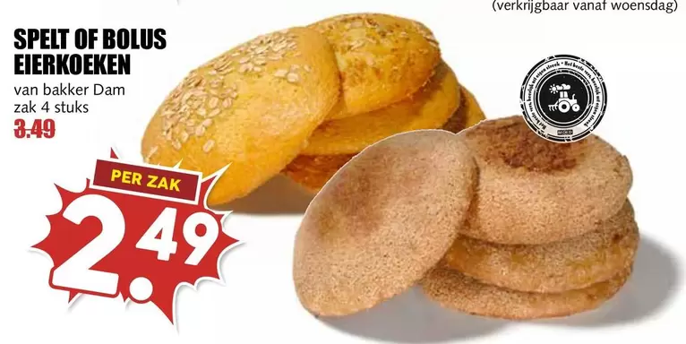 Spelt of bolus Eierkoeken