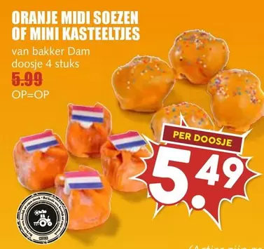 ORANJE MIDI SOEZEN OF MINI KASTEELTJS