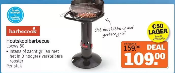 De - Houtskoolbarbecue Loewy 50