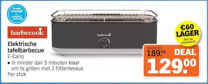 De - Elektrische tafelbarbecue E-Carlo