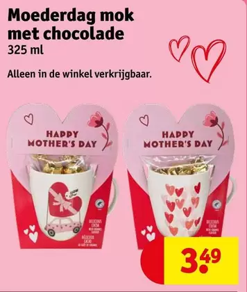 De - Moederdag mok met chocolade