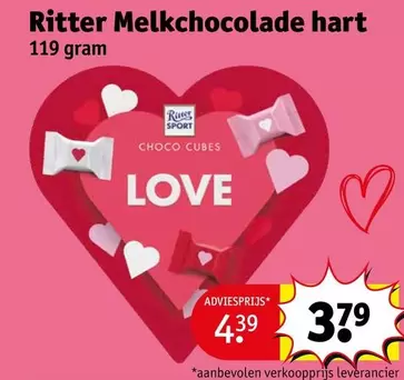 Love - Melkchocolade hart